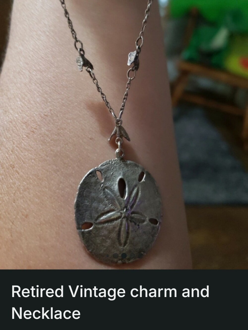 Silver Sand Dollar Pendant Necklace - Unbranded